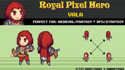 Pixel Art Isometric Hero: Valla (Royal Pixel Art Set)