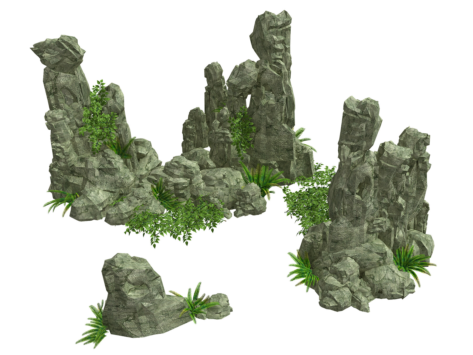 ArtStation - Garden Decoration - Rockery 37 | Game Assets