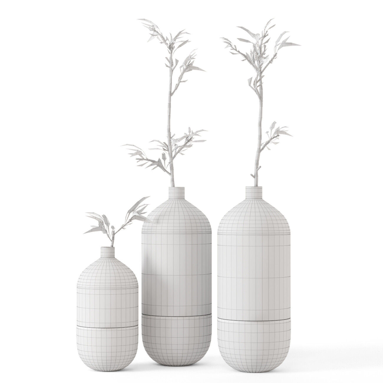 ArtStation Bamboo of wood & glass vase Resources