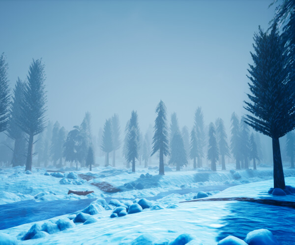 ArtStation - Stylized Snowy Environment - Unreal Engine 4 | Game Assets