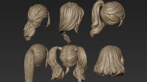 ArtStation - Hair Collection 6 | Resources ArtStation - Hair Collection 6 | Resources