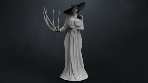 Lady Alcina Dimitrescu Resident evil 8 village 3D print model