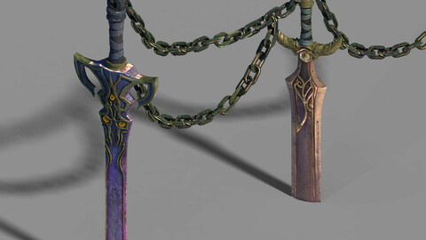 Town Magic Cave - Sword - Iron Chain 01