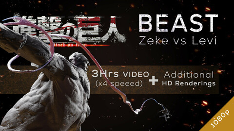 Beast Titan vs Levi - Redesign Speedsculpt in ZBrush
