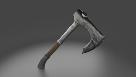 Viking axe Game-Ready Low Poly