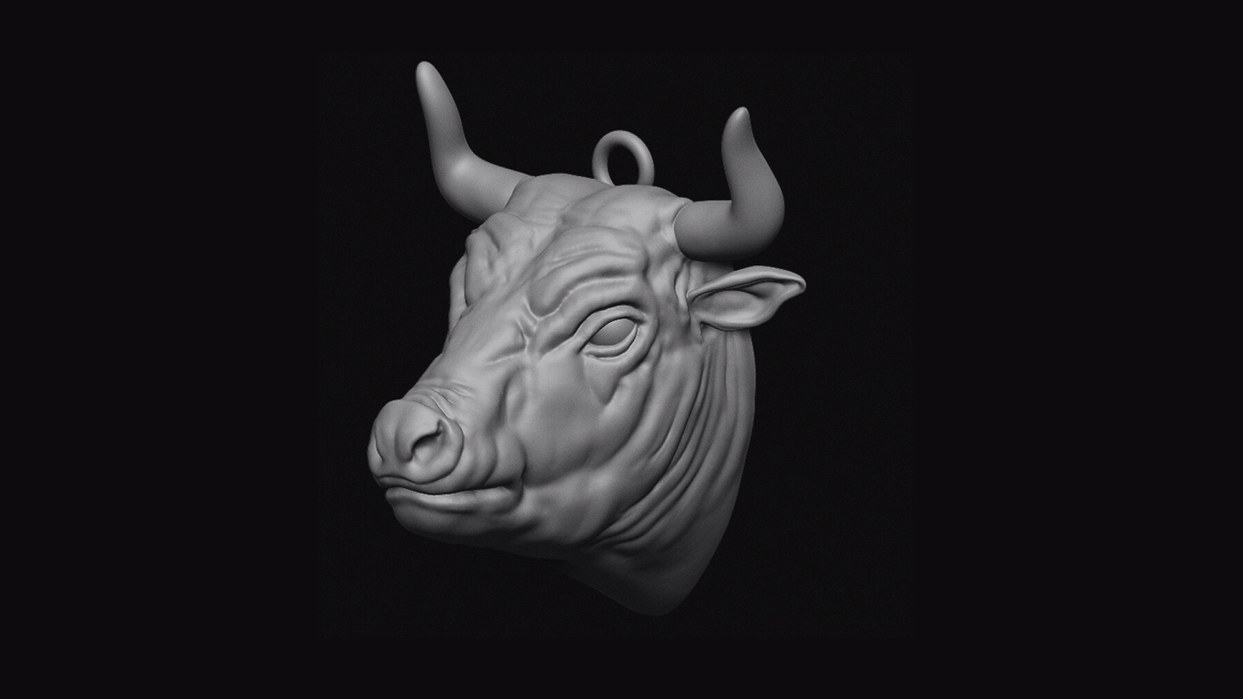 Karakter regering Åre ArtStation - Bull Head Pendant 3D print model | Resources