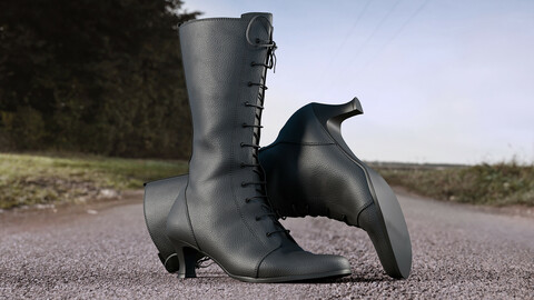Realistic 3D model of Womens High Heel Shoes 2