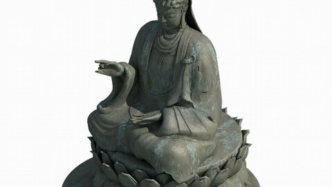 Large Stone Carving - Buddha 03