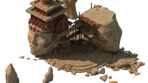 Large stone carvings - built Buddha statue 01