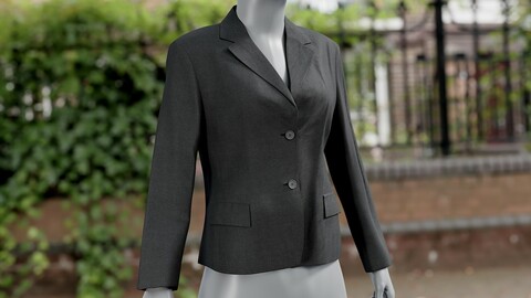 Realistic 3D model of Womesn Blazer 2