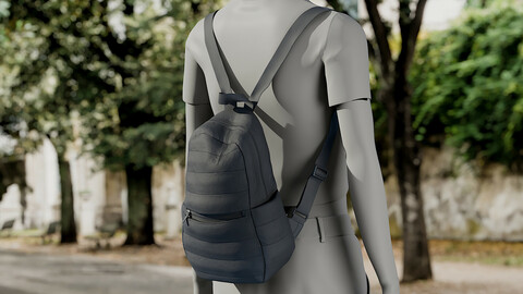 Realistic 3D model of Womens Backpack 7