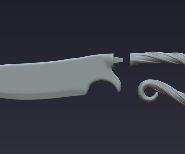 ArtStation - Viking utility Knife (AKA blacksmith knife) 2