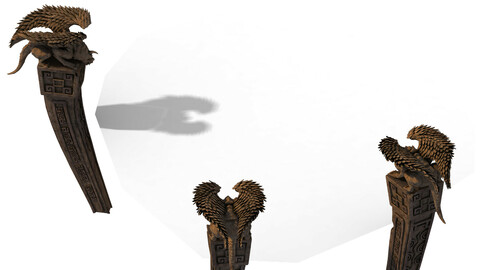 Huashan Mountain Road - snow and ice statue