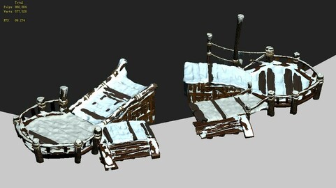 Huashan Mountain Road - ice and snow bridge