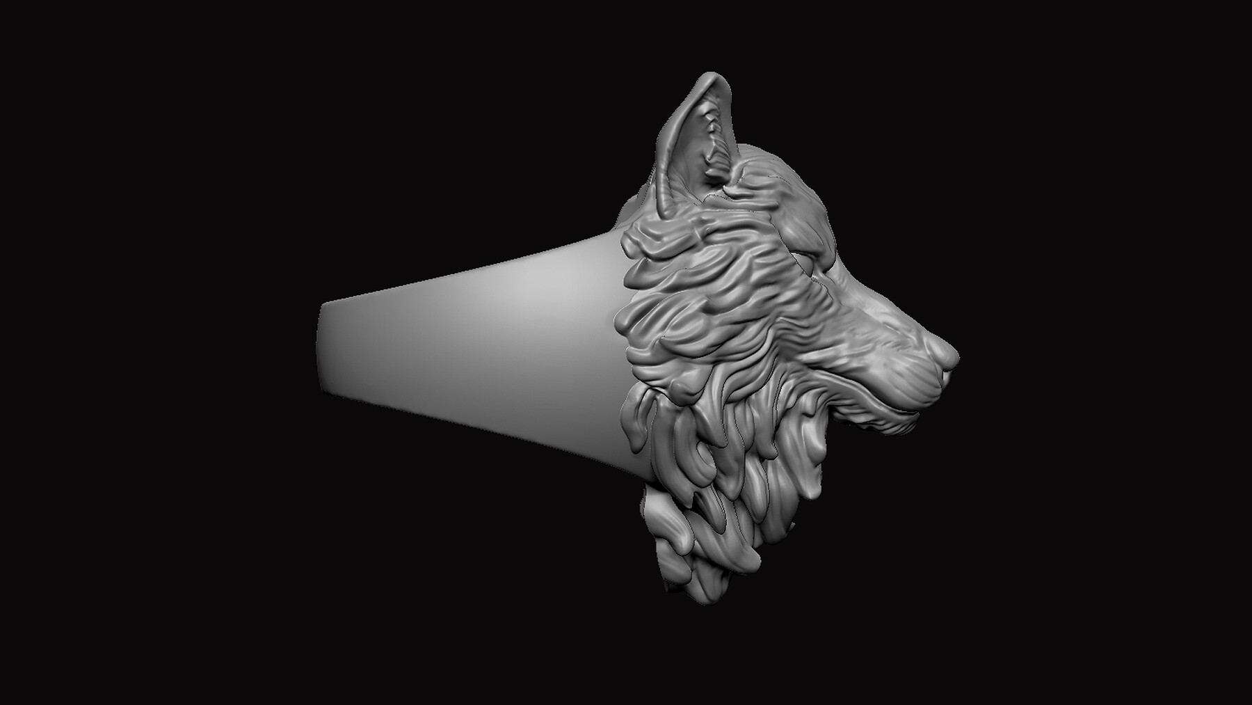 ArtStation - Wolf Head Ring 3D print model | Resources