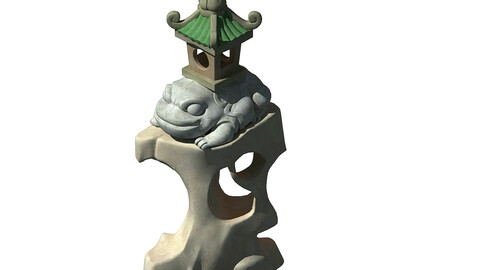 Cartoon city - lake decoration stone carving