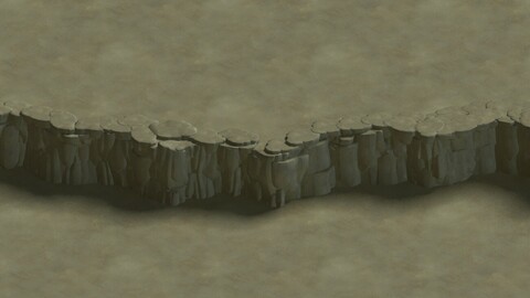 Cartoon forest - river stone connection