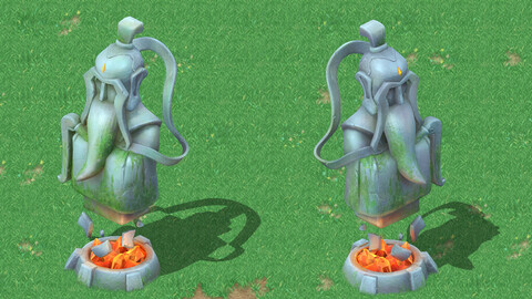 Cartoon Sky City - Fairy Stone Carving