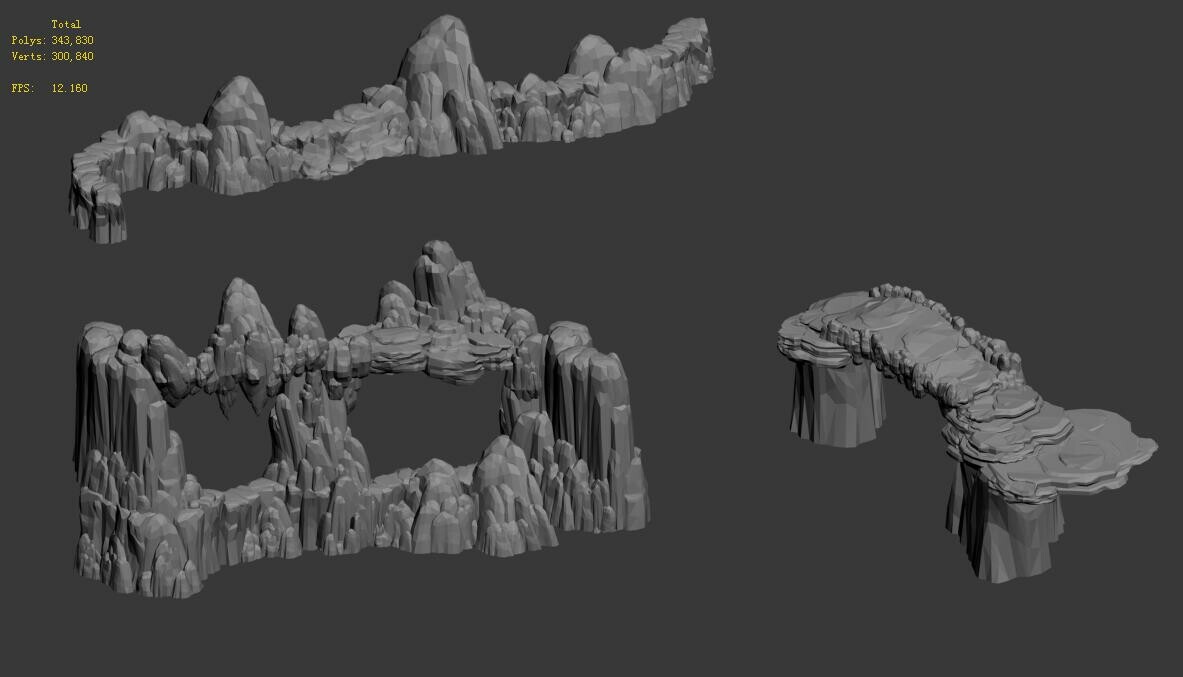 ArtStation Kunlun Mountains Mountain 01 Game Assets   File 