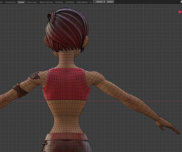 ArtStation - Stylized Character Girl - Rinna - Blender 3d Model | Resources