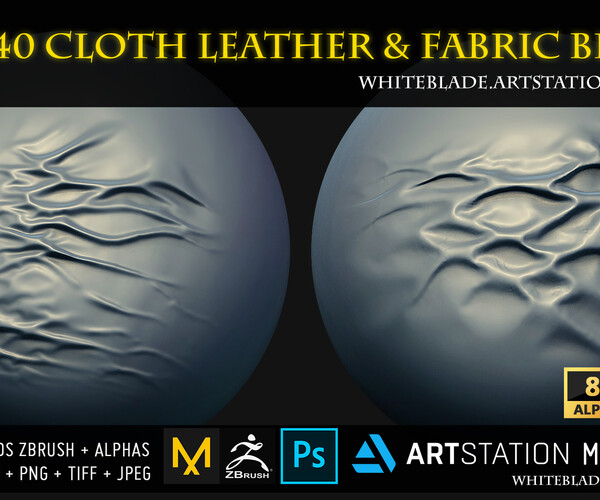 ArtStation - Cloth Leather & Fabric Brushes - Tension & Compression ...