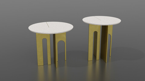 Arche Round Side Table by Paolo Castelli