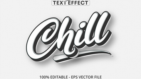 Chill text, minimalistic style editable text effect