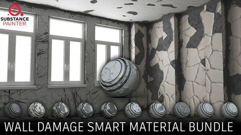 damaged wall and surface smart material bundle