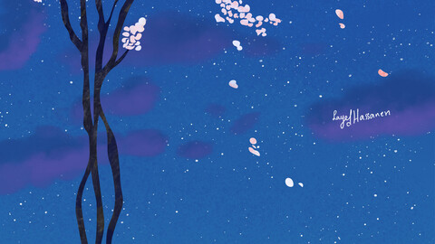 Digital painting of Life Tree