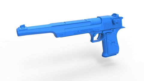 Cosplay 3D printable Pistol Desert Eagle .50 AE Magnum 10 inches barrel