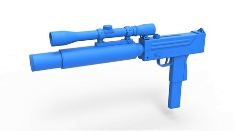 Cosplay 3D printable Submachine gun from the movie Escape from New York 1981