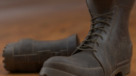 3D Model Boots OBJ + Textures