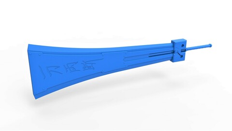 Cosplay 3D printable Hardedge sword from the game Final Fantasy 7 Remake
