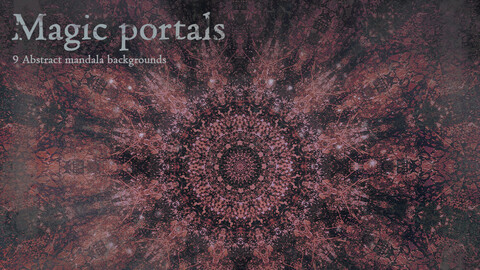 Magic portals - 9 Abstract mandala backgrounds
