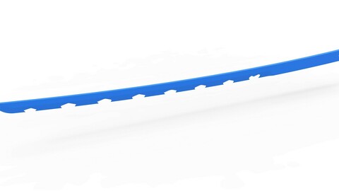 Cosplay 3D printable Blade for the sword of Inosuke Hashibira Demon Slayer