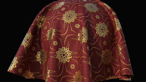 Gold Flowers Material