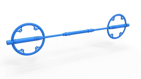 Cosplay 3D printable Mythril Rod from the game Final Fantasy 7 Remake