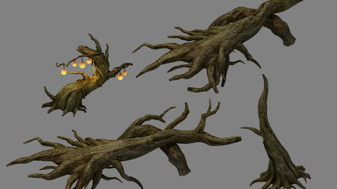 Fallen Land - Various Dry Trees 01