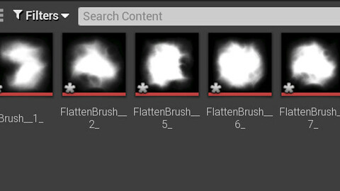 UE4 4K Landscape sculpting Brushes ( 5 brushes)