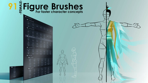 Figure Brushes - FEMALE - For Faster Character Concepts