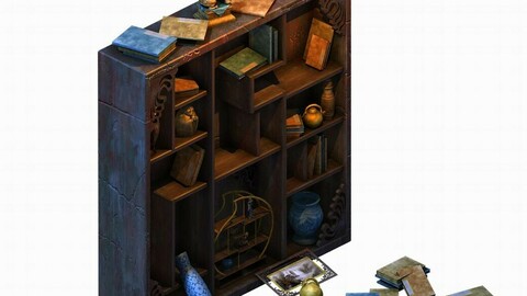 Huanglong Mountain - Stone Room Bookshelf