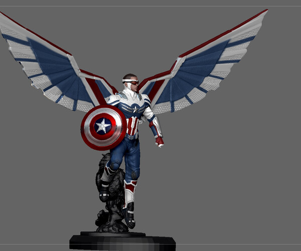 ArtStation - CAPTAIN AMERICA FALCON SAM WINTER SOLDIER AVENGERS MCU ...