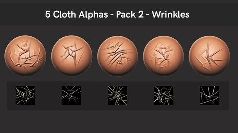 5 Cloth Alphas - Pack 2 - Wrinkles (free)