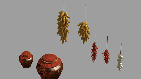 Jars - Corn - Pepper - Garlic