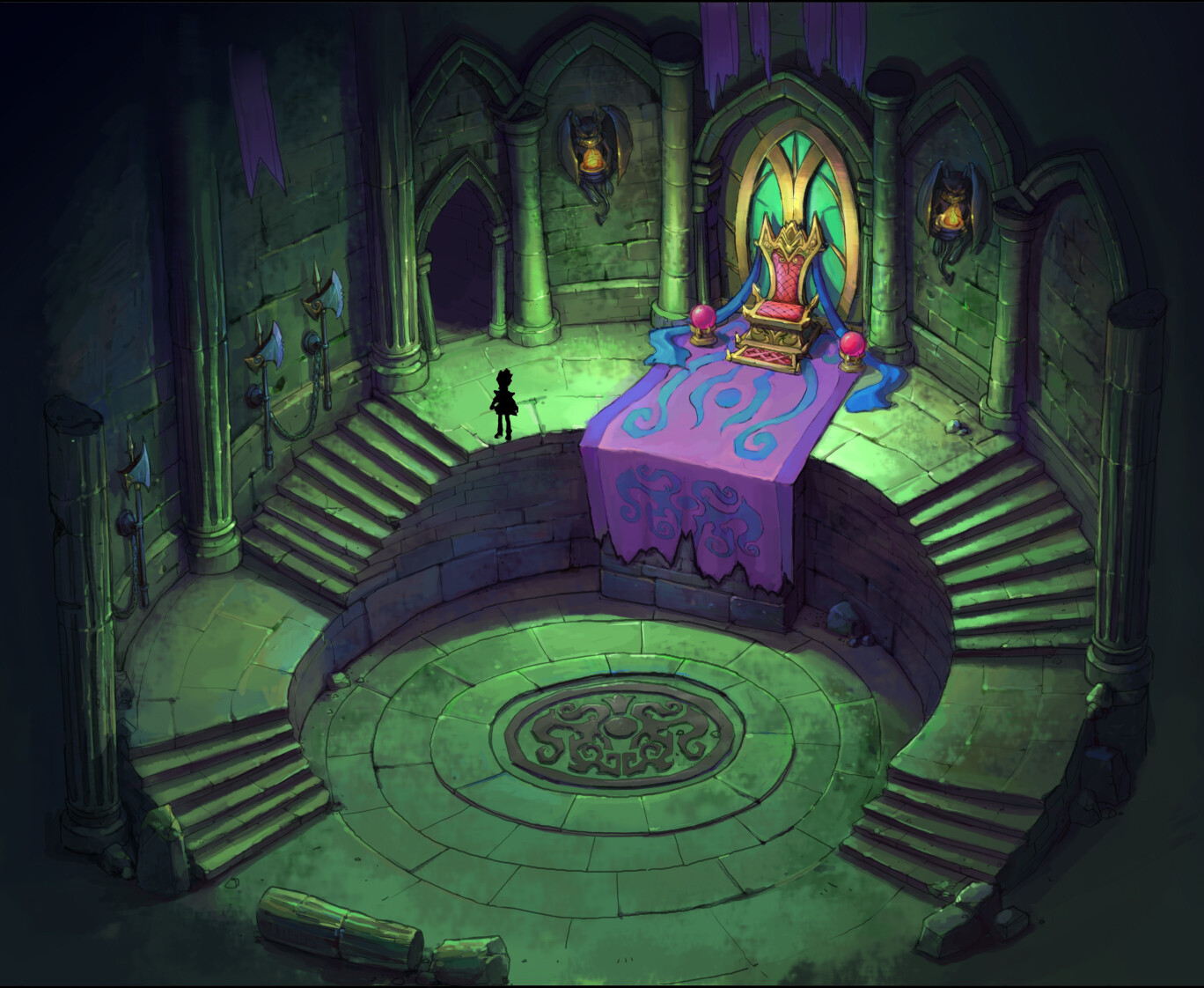 ArtStation - Cartoon - Witch Throne 02 | Game Assets