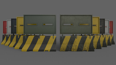 PBR Concrete Roadblock Barrier V2