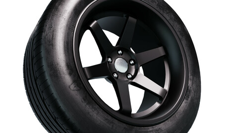 Car tire and rim - Cinema 4D & Octane Render