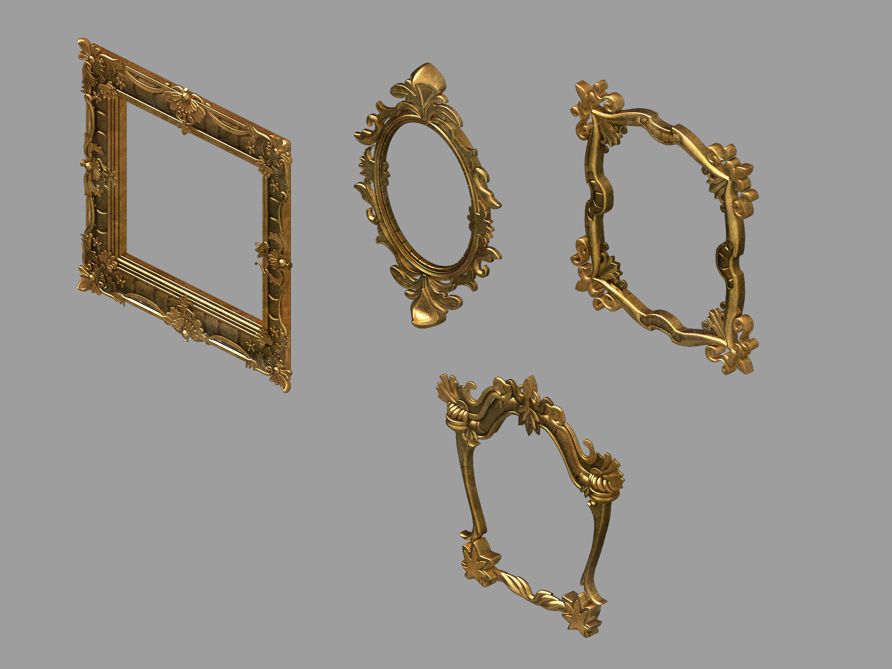 ArtStation Oil Painting Frame 06 Game Assets   File 