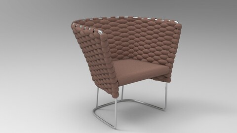 Paola Lenti Ami Chair Chestnut