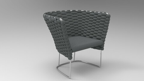 Paola Lenti Ami Chair Dark Gray